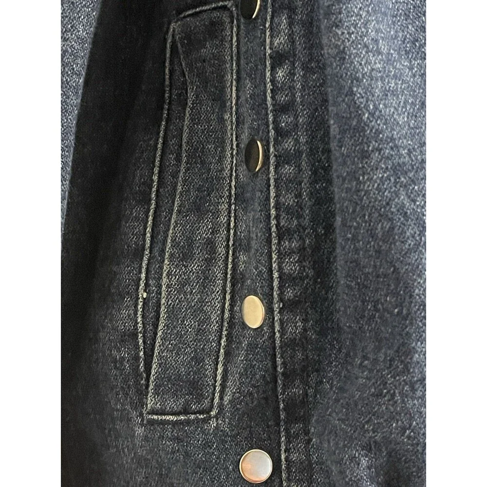 Women’s Izzy Denim Jacket Sz M 38843 Made In Israel 100% Cotton